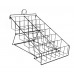 Counter DVD Rack with 12 Pockets, 6 Tiers, Steel Wire - Black 119365